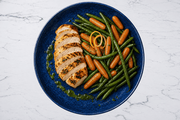 Escalope de Poulet aux Légumes Vapeur