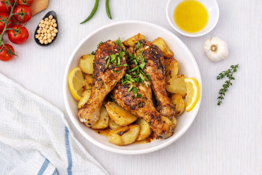 Poulet rôti aux pommes de terre et citron