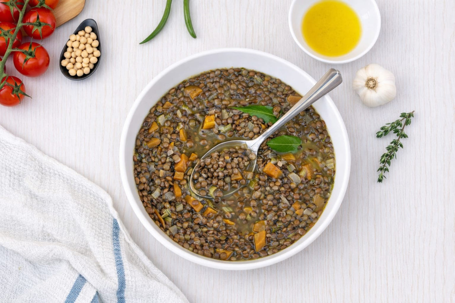 Soupe aux lentille et légumes